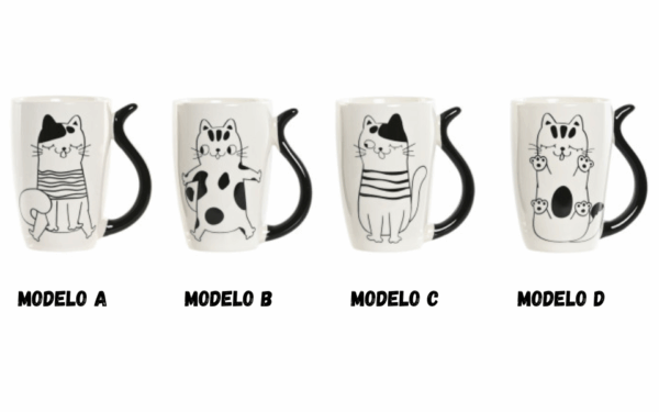 Mug de porcelana con diseño de gatos – 380 ml