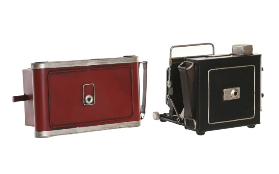 Reloj de sobremesa metálico diseño cámara – 16 cm - Imagen 2