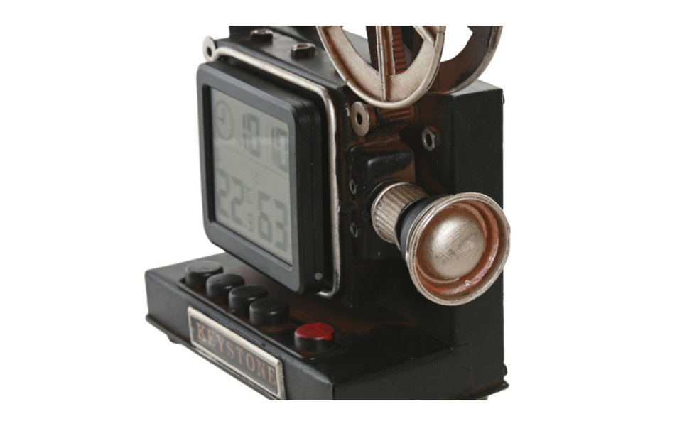 Reloj de sobremesa metálico – Negro - Imagen 2