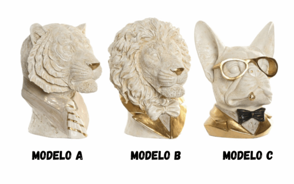Busto decorativo de animal en resina elegante – 20x20x27,5 cm