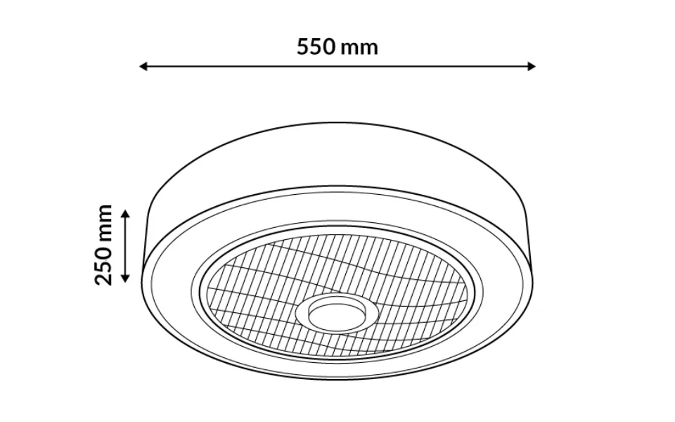 Ventilador de techo LED de CC ultrasilencioso Sticks de 36 W blanco con mando a distancia (modo Verano/ Invierno) - Imagen 2