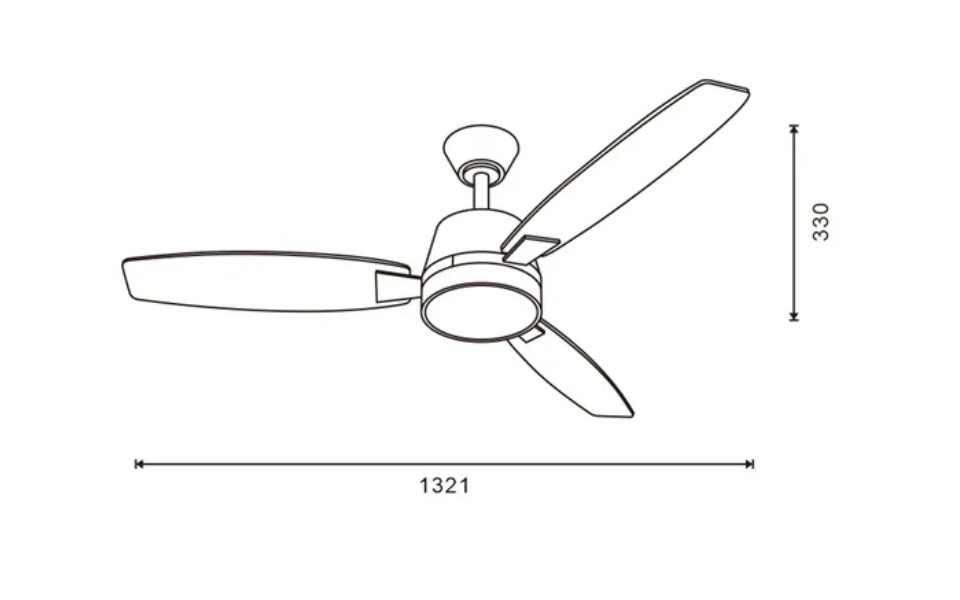 Ventilador de techo Motor DC de LED blanco 18W 3000+4000+6000 con télécommande - Imagen 2