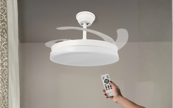Ventilador de Techo LED Olga Blanco 68 W con Aspas Retráctiles