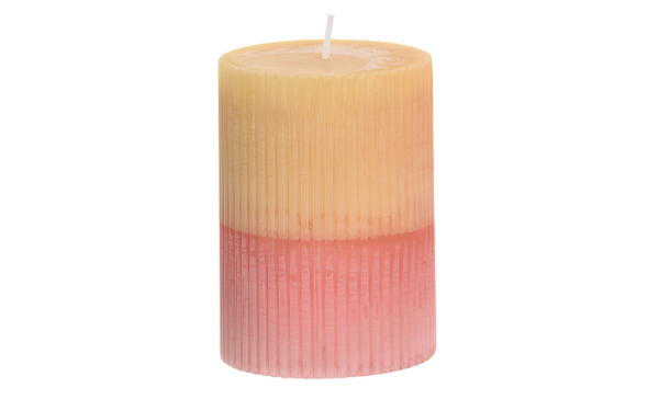 Vela Decorativa Bicolor Texturizada 10 cm