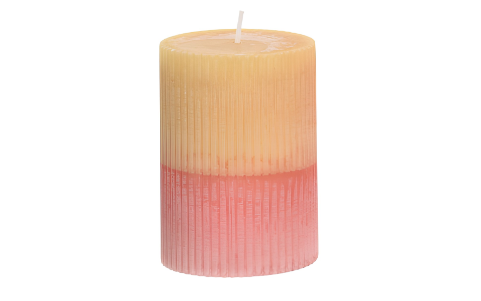 Vela Decorativa Bicolor Texturizada 10 cm