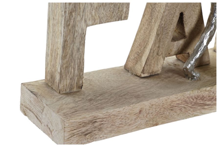 Decoración “Hogar” de madera de mango y aluminio - Imagen 3