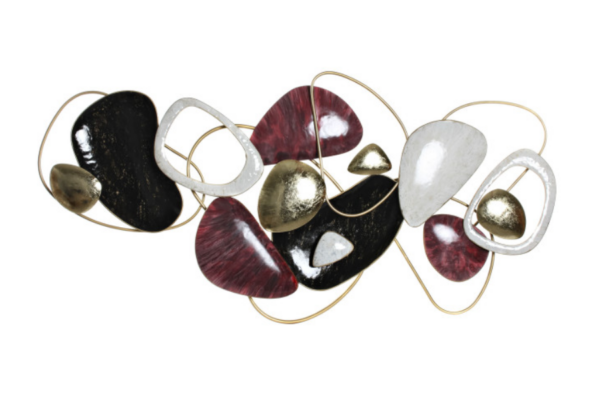Decoración de pared de metal abstracta – 180 x 9,5 x 87 cm