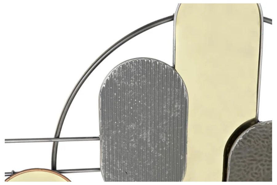 Decoración de pared moderna de metal y PVC con formas geométricas - Imagen 2