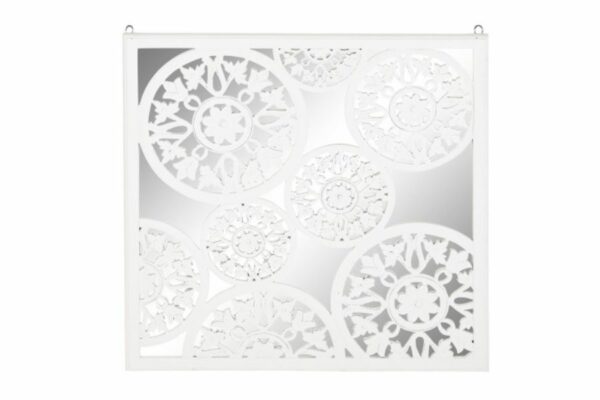 Decoración de Pared MDF Desgastado con Espejo