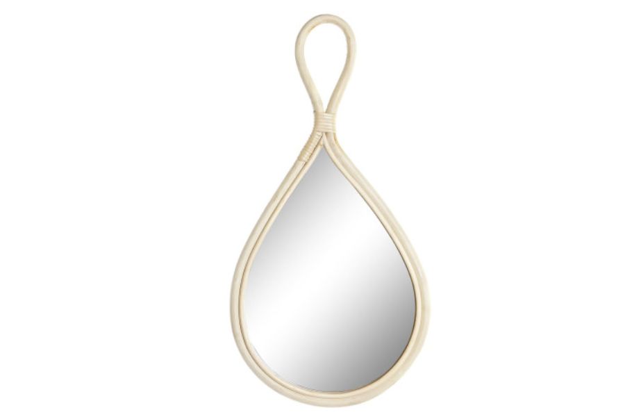Espejo decorativo de bambú natural 29 x 5 x 57 cm