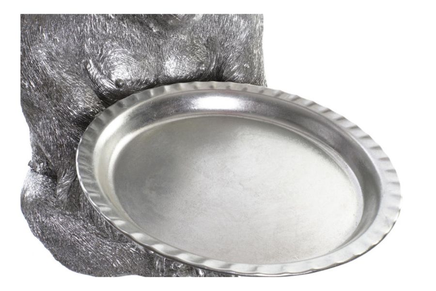 Figura Decorativa de Resina Gorila Plateado - Imagen 3