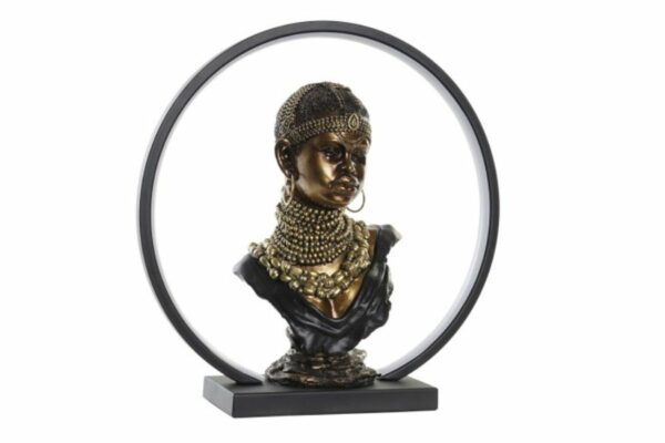 Figura luminosa LED de resina con busto africano