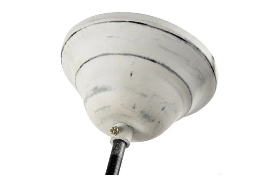 Lámpara de techo de metal y madera gris decapada estilo industrial - Imagen 5