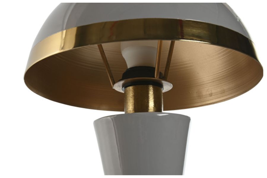Lámpara de sobremesa de metal gris - Imagen 4