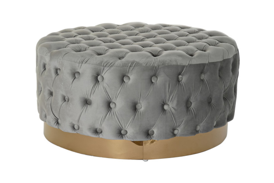 Reposapiés de poliéster y MDF gris