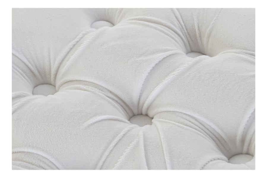 Reposapiés de poliéster y MDF blanco 78 x 78 x 40 cm - Imagen 3
