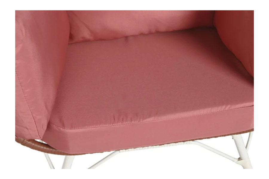 Sillón de ratán sintético y acero con cojines - Imagen 3