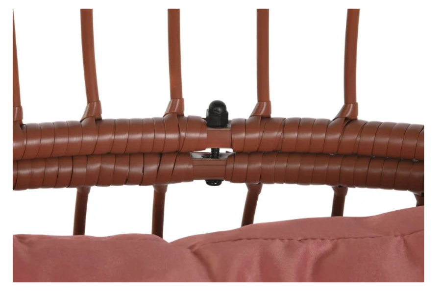 Sillón de ratán sintético y acero con cojines - Imagen 4