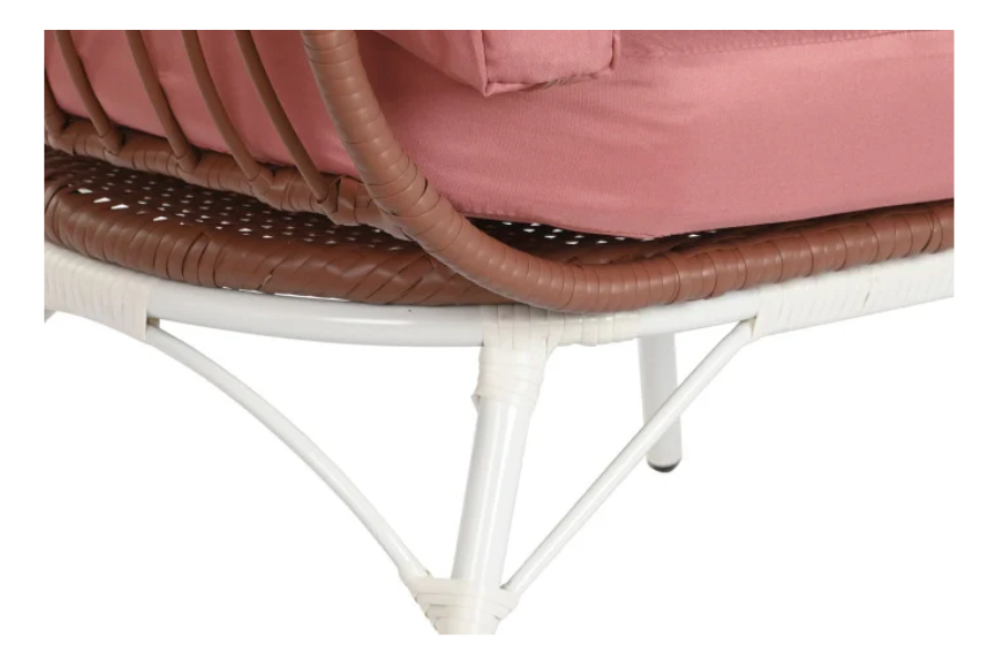 Sillón de ratán sintético y acero con cojines - Imagen 6