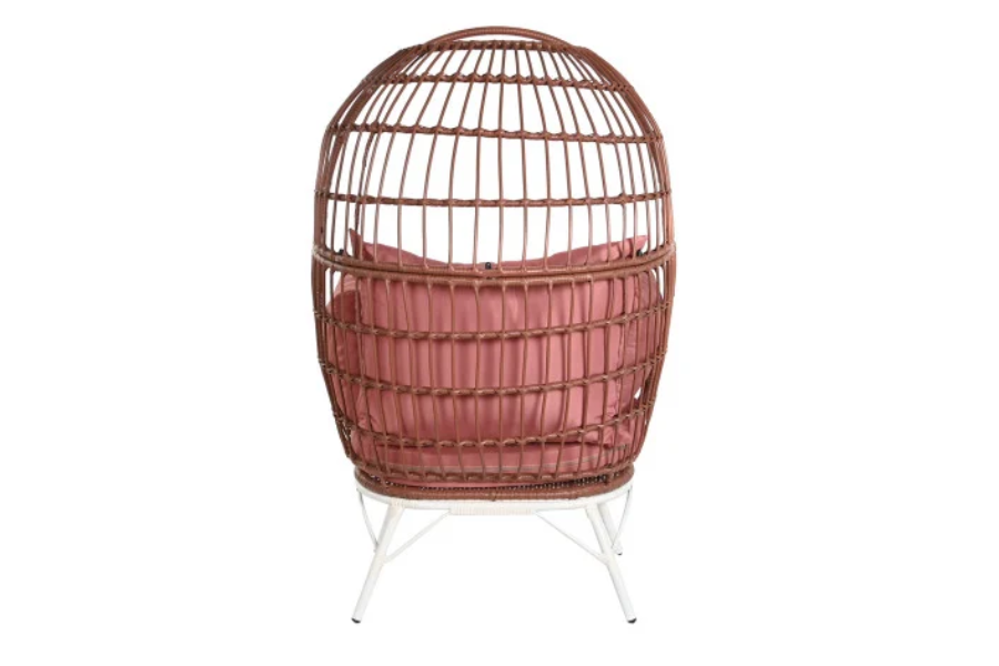 Sillón de ratán sintético y acero con cojines - Imagen 9