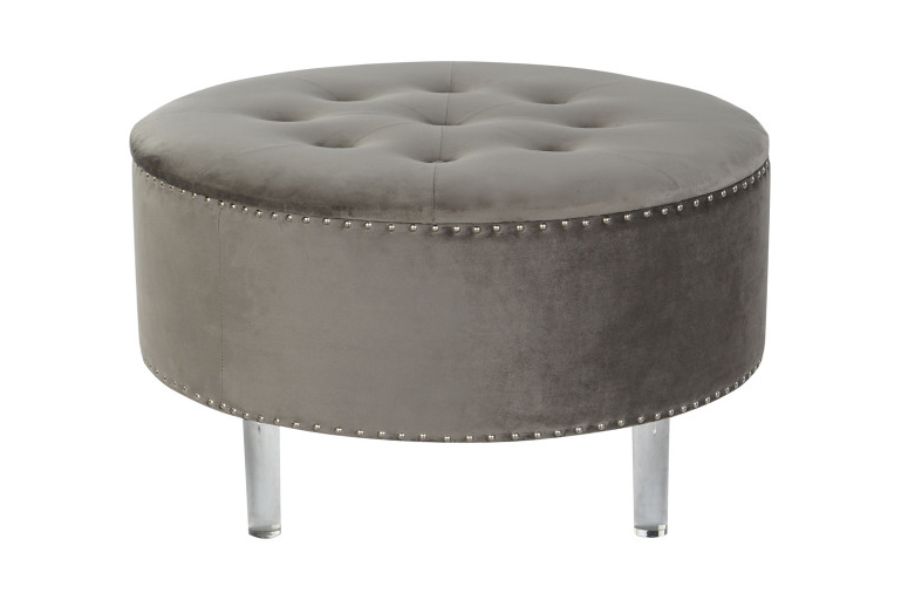 Descalzadora de Poliéster y MDF Gris con Tapa