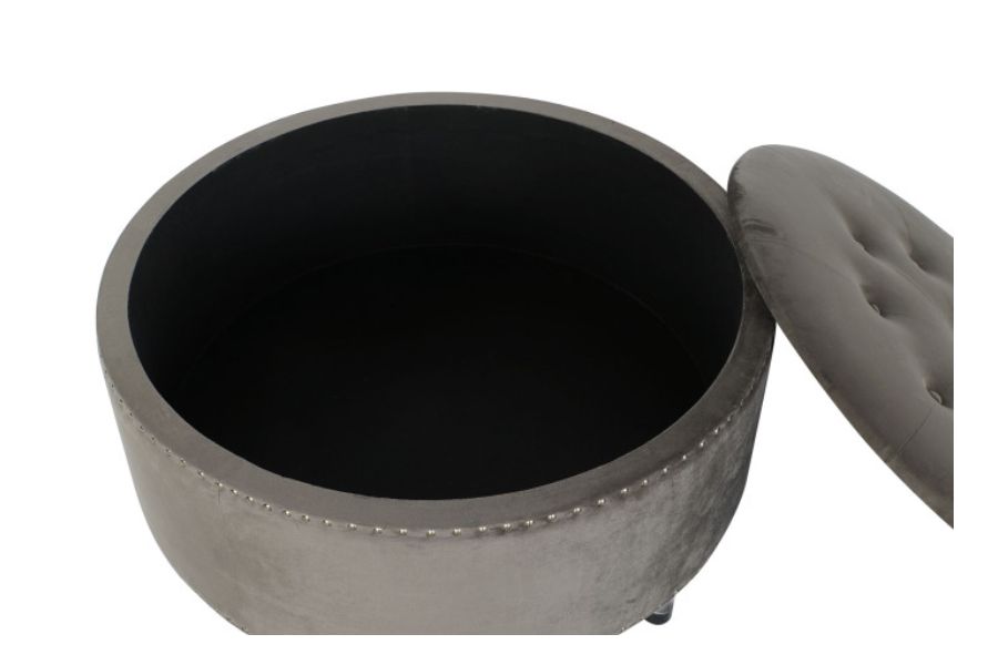 Descalzadora de Poliéster y MDF Gris con Tapa - Imagen 5