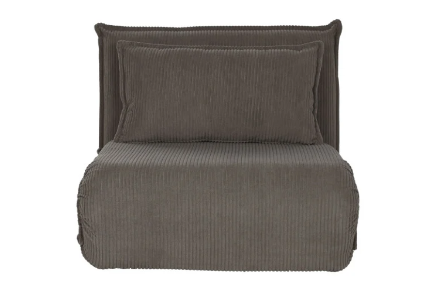 Sofá cama con estructura metálica Marrón