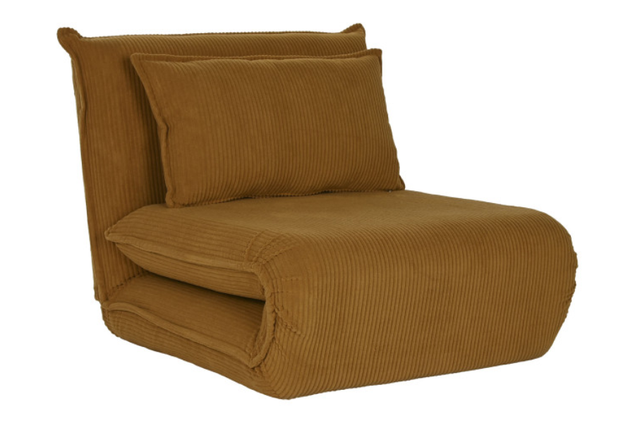 Sofá cama con estructura metálica color Mostaza - Imagen 2