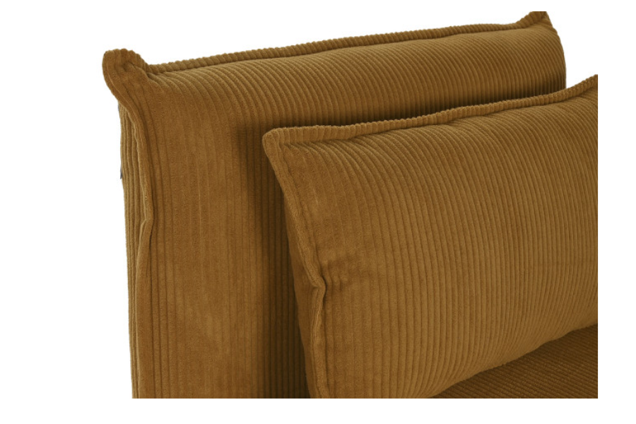 Sofá cama con estructura metálica color Mostaza - Imagen 6