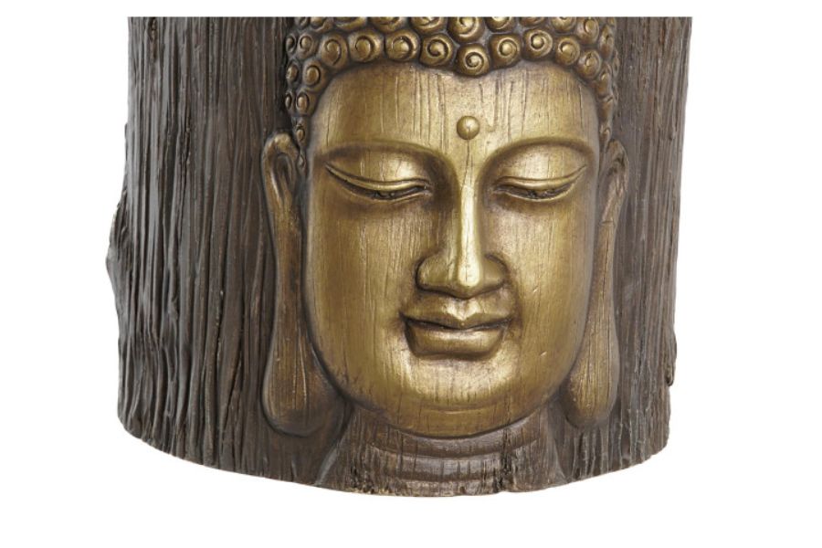 Macetero decorativo de fibra de vidrio con Buda envejecido - Imagen 3