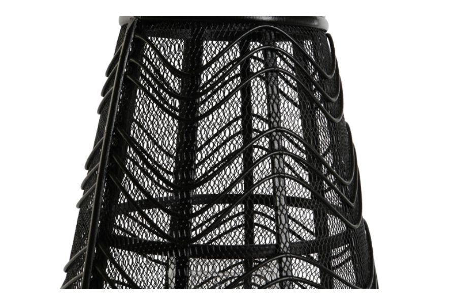 Portavelas farol de metal y ratán negro - Imagen 4