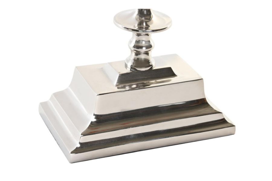 Reloj de sobremesa de aluminio niquelado - Imagen 3