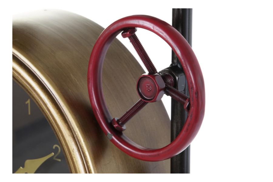 Reloj de Pared de Hierro y Cristal Dorado - Imagen 4